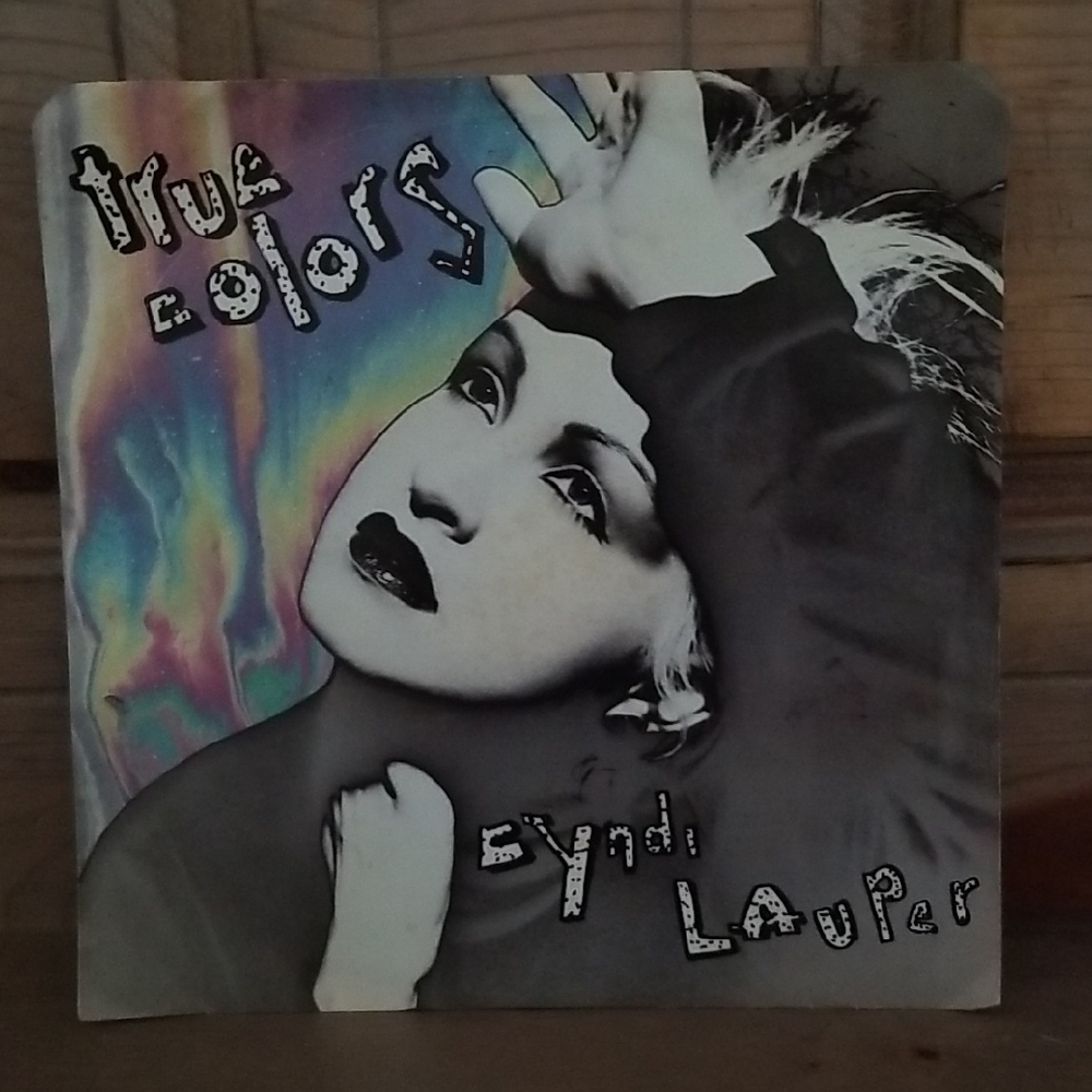 Vintage True Colors by Cyndi Lauper 45 Vinyl Record